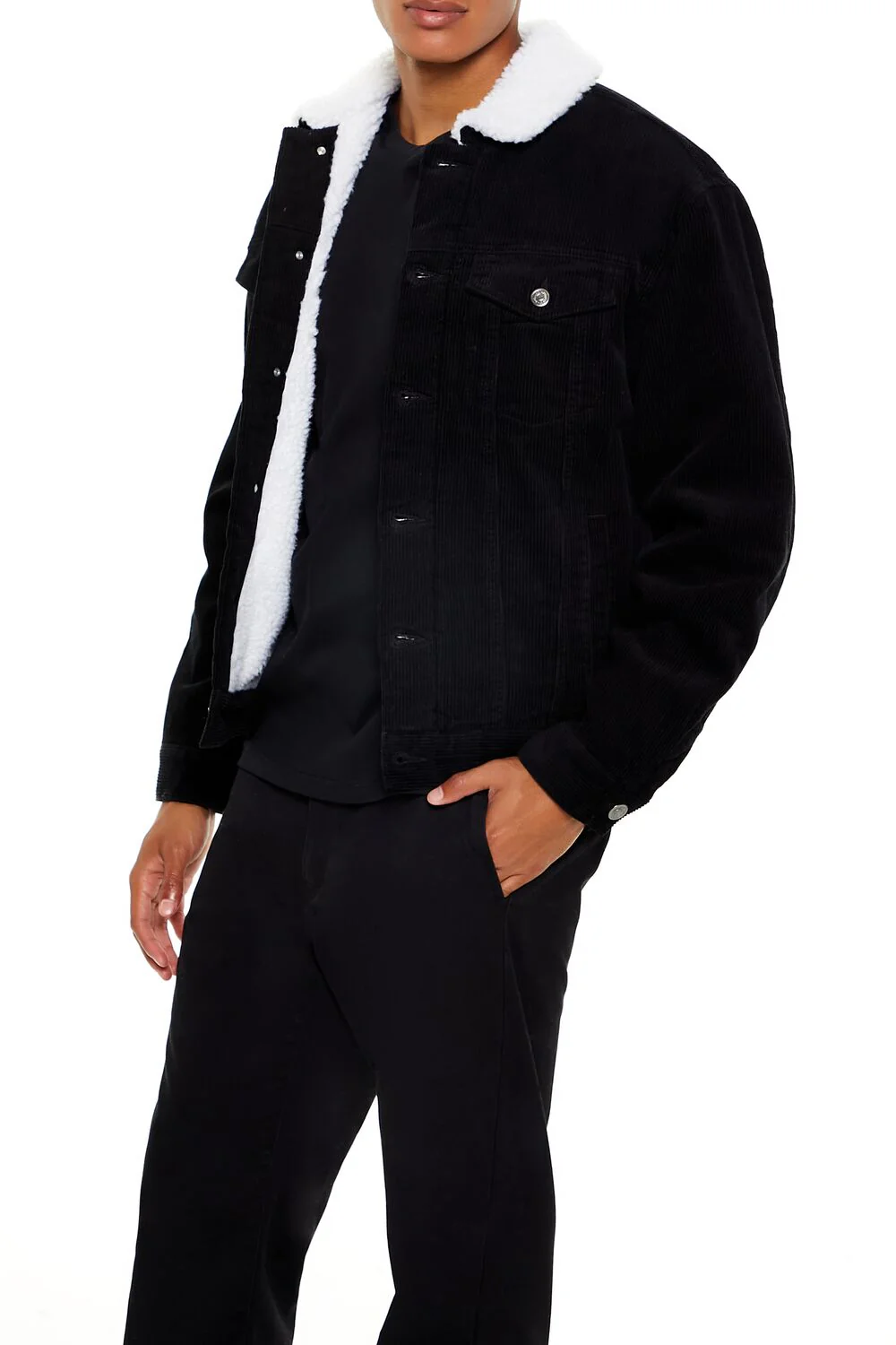 Faux Shearling-Trim Trucker Jacket - Image 9