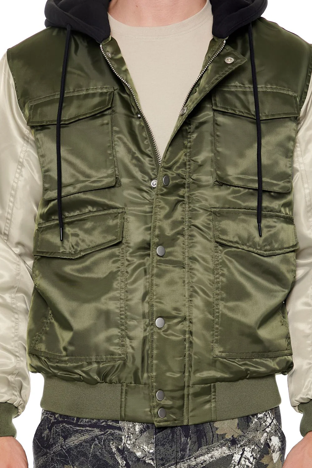 Colorblock Bomber Combo Jacket - Image 5