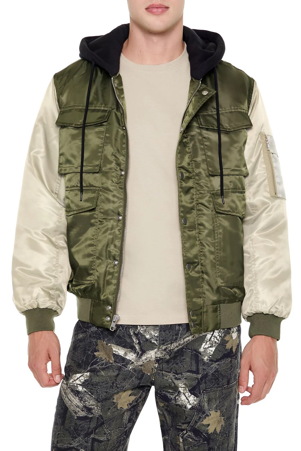 Colorblock Bomber Combo Jacket - Image 6