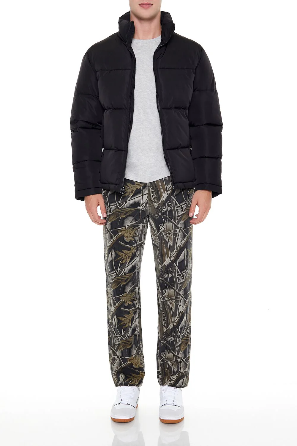 Quilted Funnel-Neck Puffer Jacket - Image 2