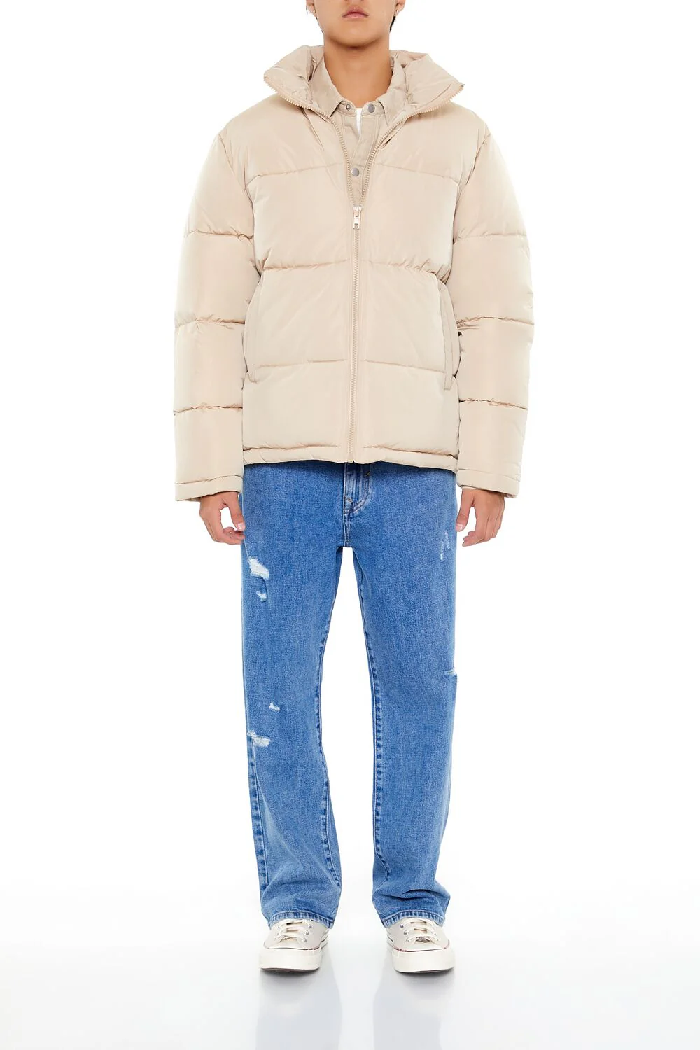 Quilted Funnel-Neck Puffer Jacket - Image 7