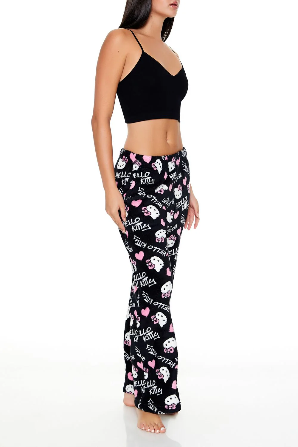 Fleece Hello Kitty Pajama Pants - Image 3