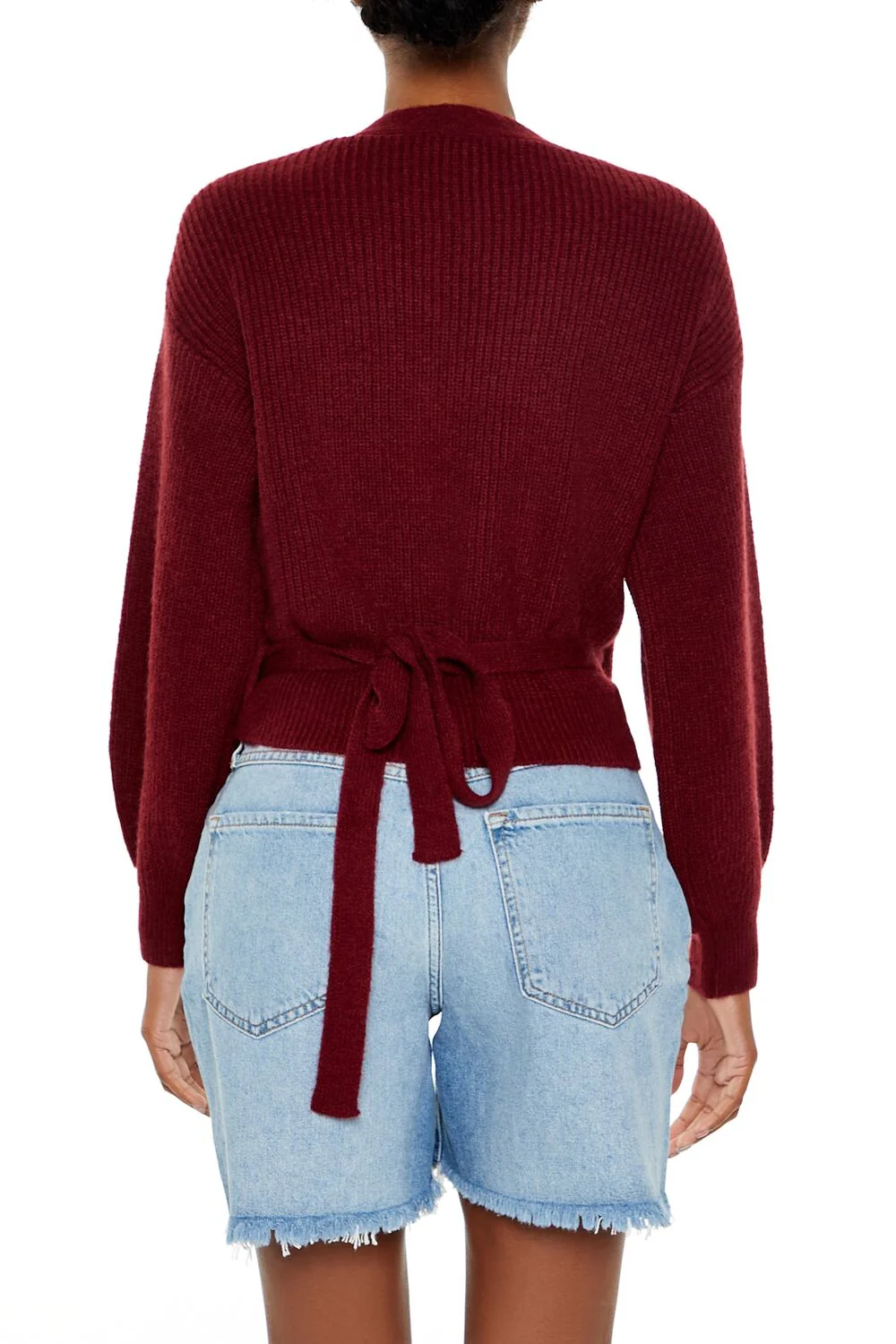 Drop-Sleeve Wrap Sweater - Image 10