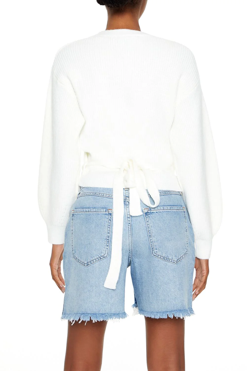 Drop-Sleeve Wrap Sweater - Image 5