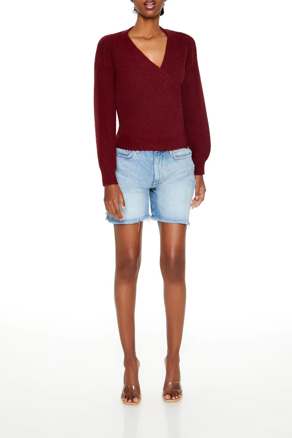 Drop-Sleeve Wrap Sweater - Image 7