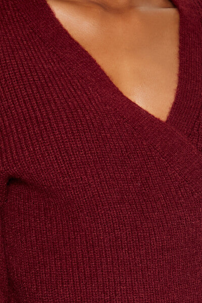 Drop-Sleeve Wrap Sweater - Image 8