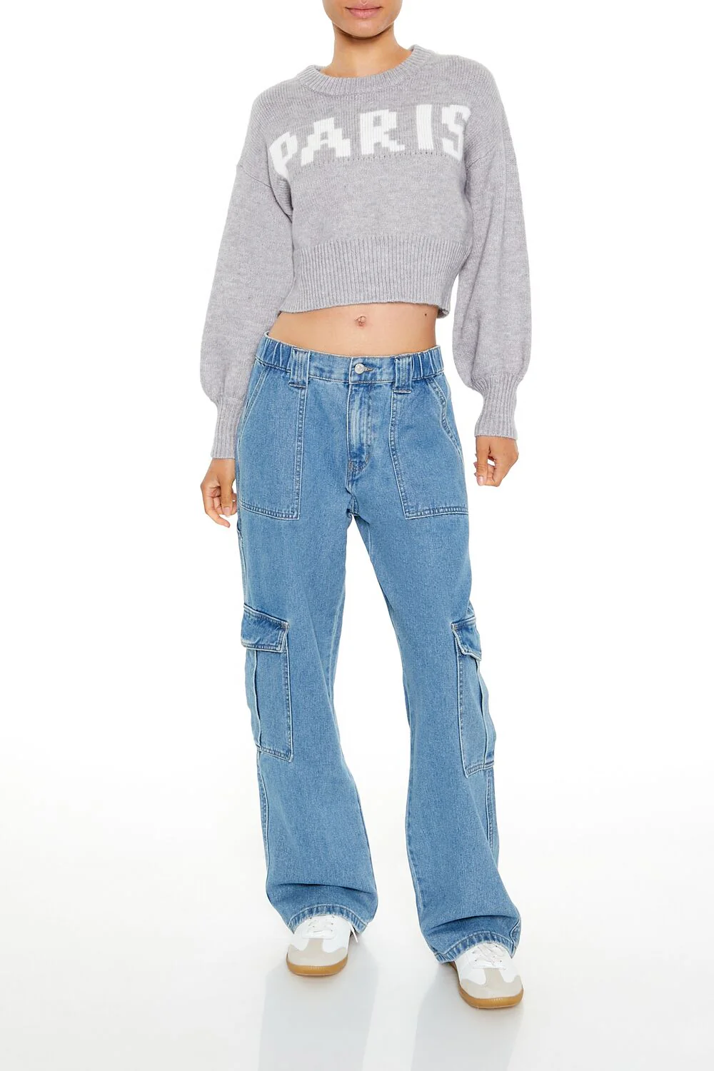 Paris Graphic Cropped Sweater - Image 2