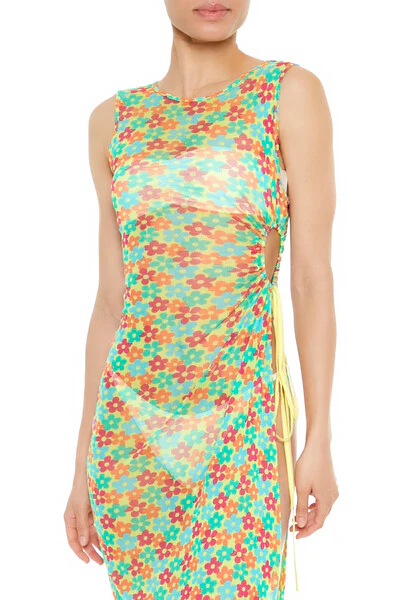Floral Swim Cover-Up Midi Dress - Image 2