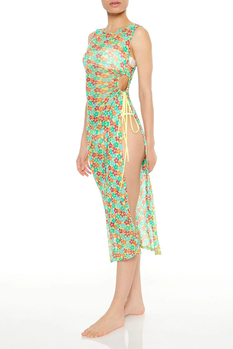 Floral Swim Cover-Up Midi Dress - Image 3