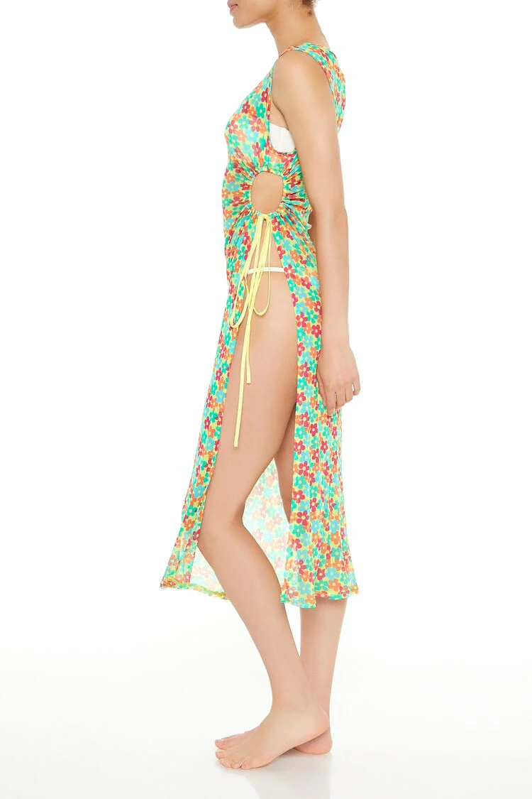 Floral Swim Cover-Up Midi Dress - Image 4