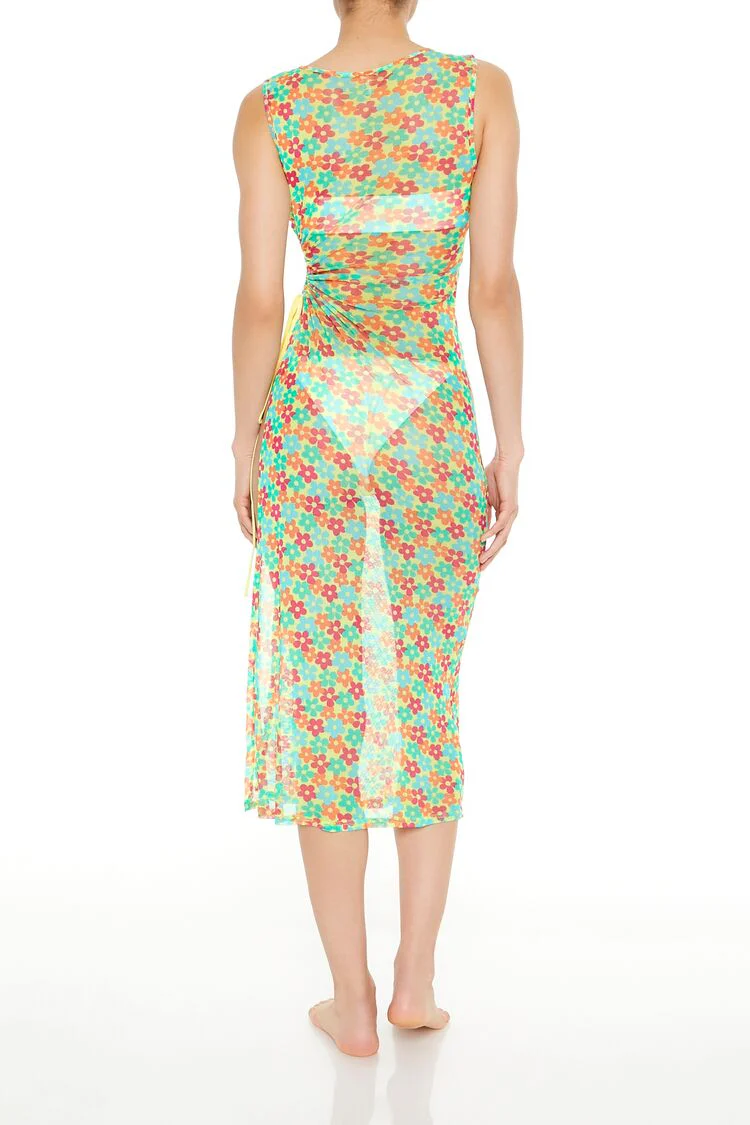 Floral Swim Cover-Up Midi Dress - Image 5