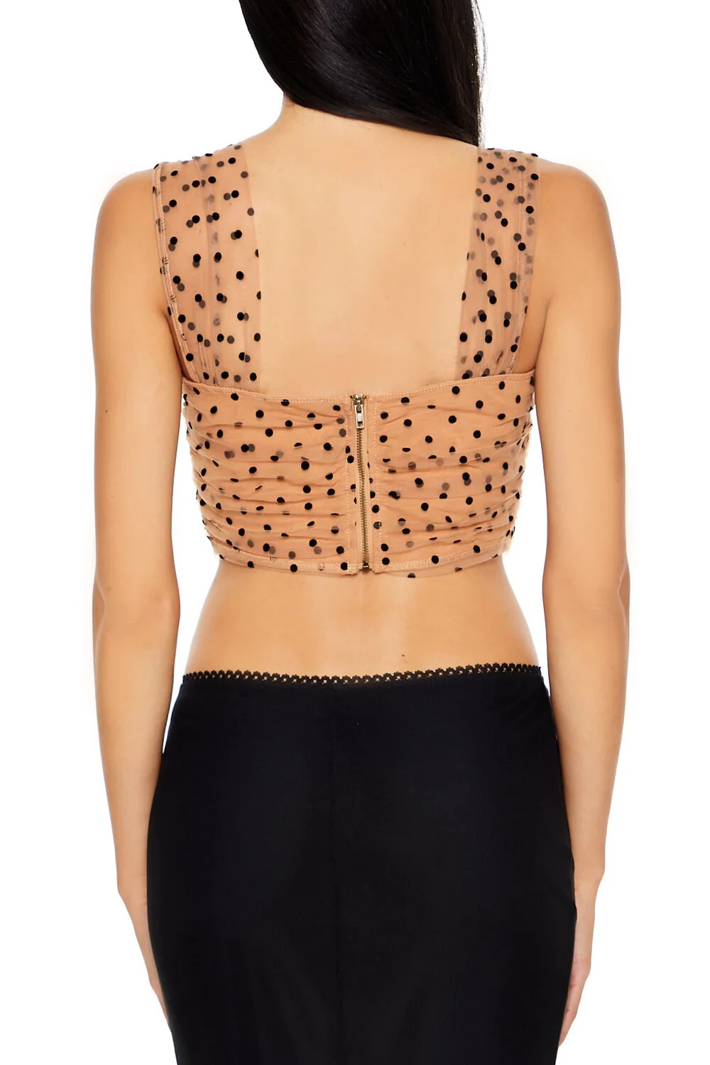 Corset Polka Dot Crop Top - Image 5