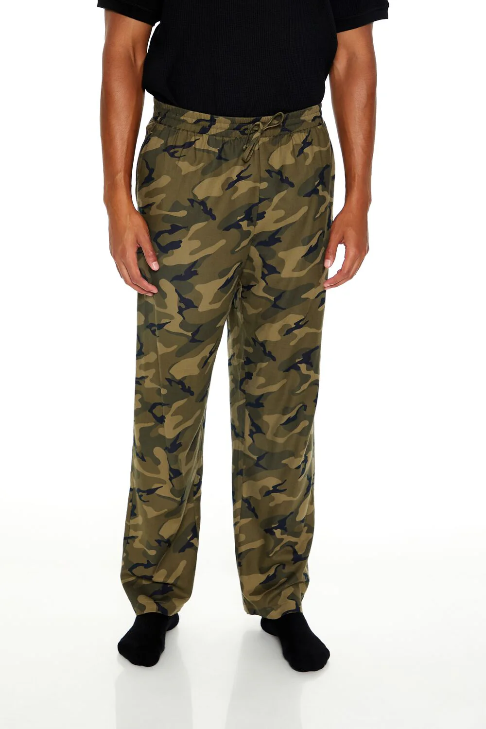Camo Print Flannel Pajama Pants - Image 2