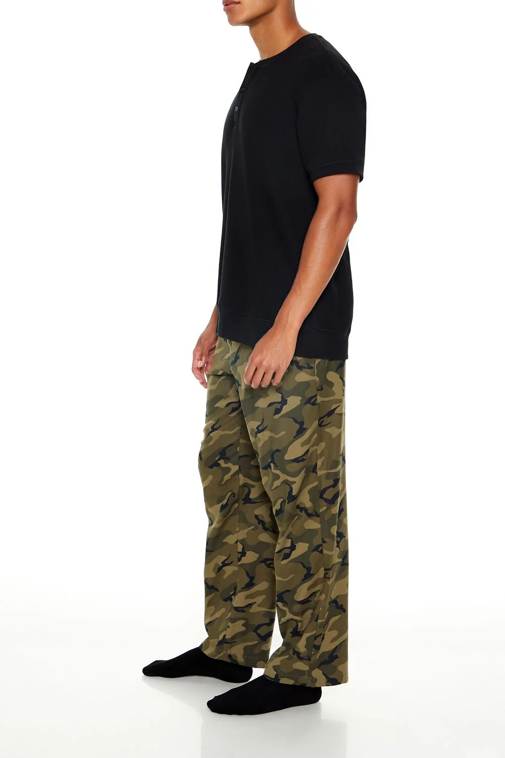 Camo Print Flannel Pajama Pants - Image 3