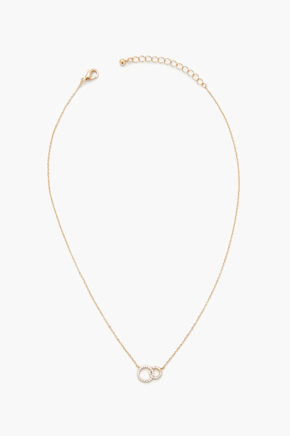 Rhinestone Hoop Charm Necklace - Image 2