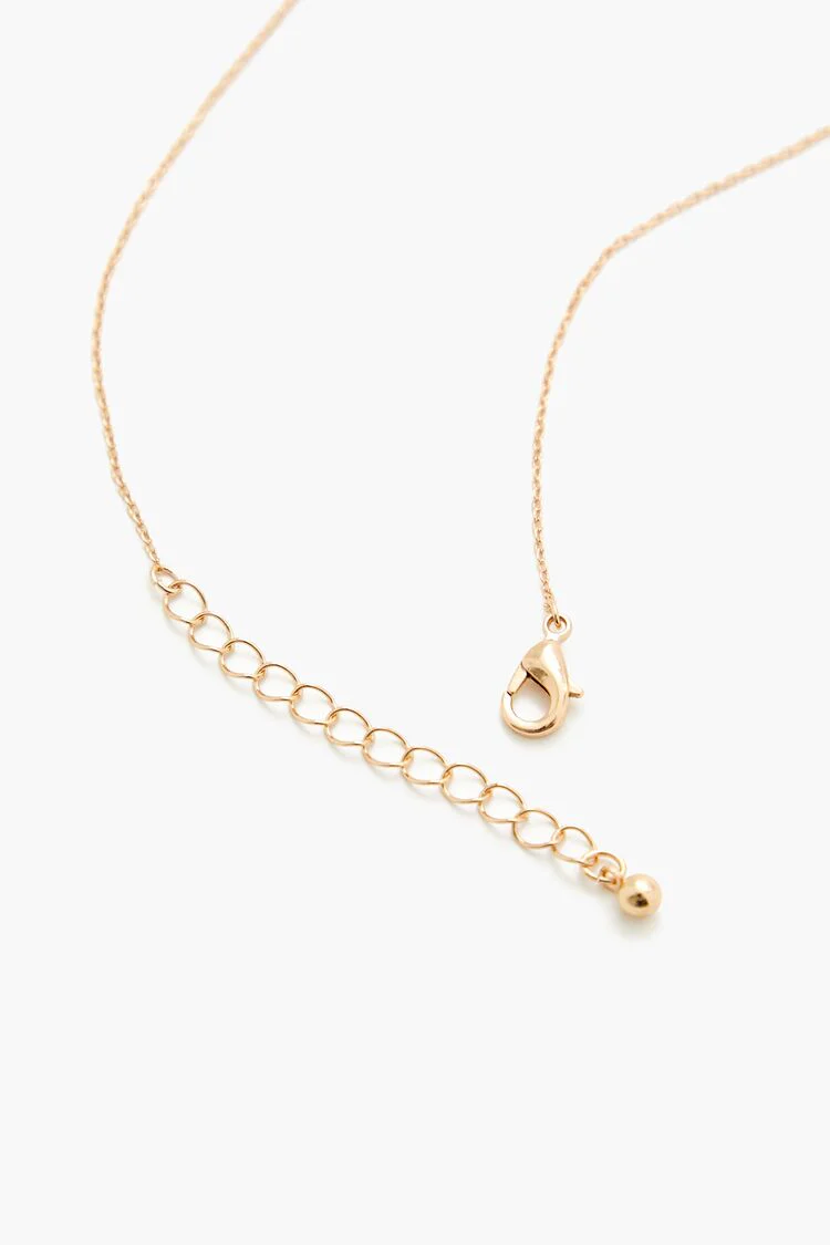 Rhinestone Hoop Charm Necklace - Image 4