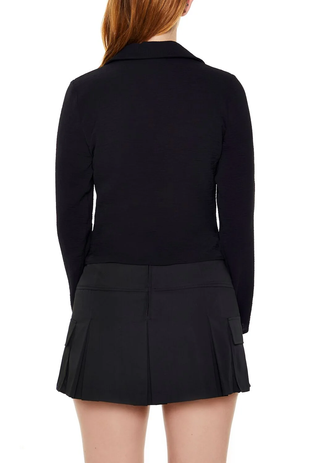 Textured Hook-and-Eye Crop Top - Image 5