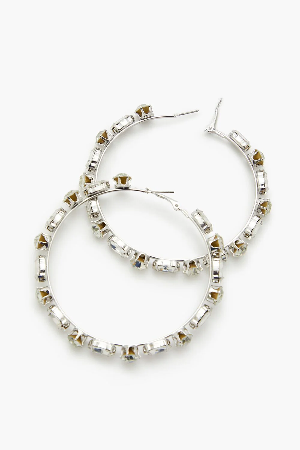 Faux Gem Hoop Earrings - Image 3