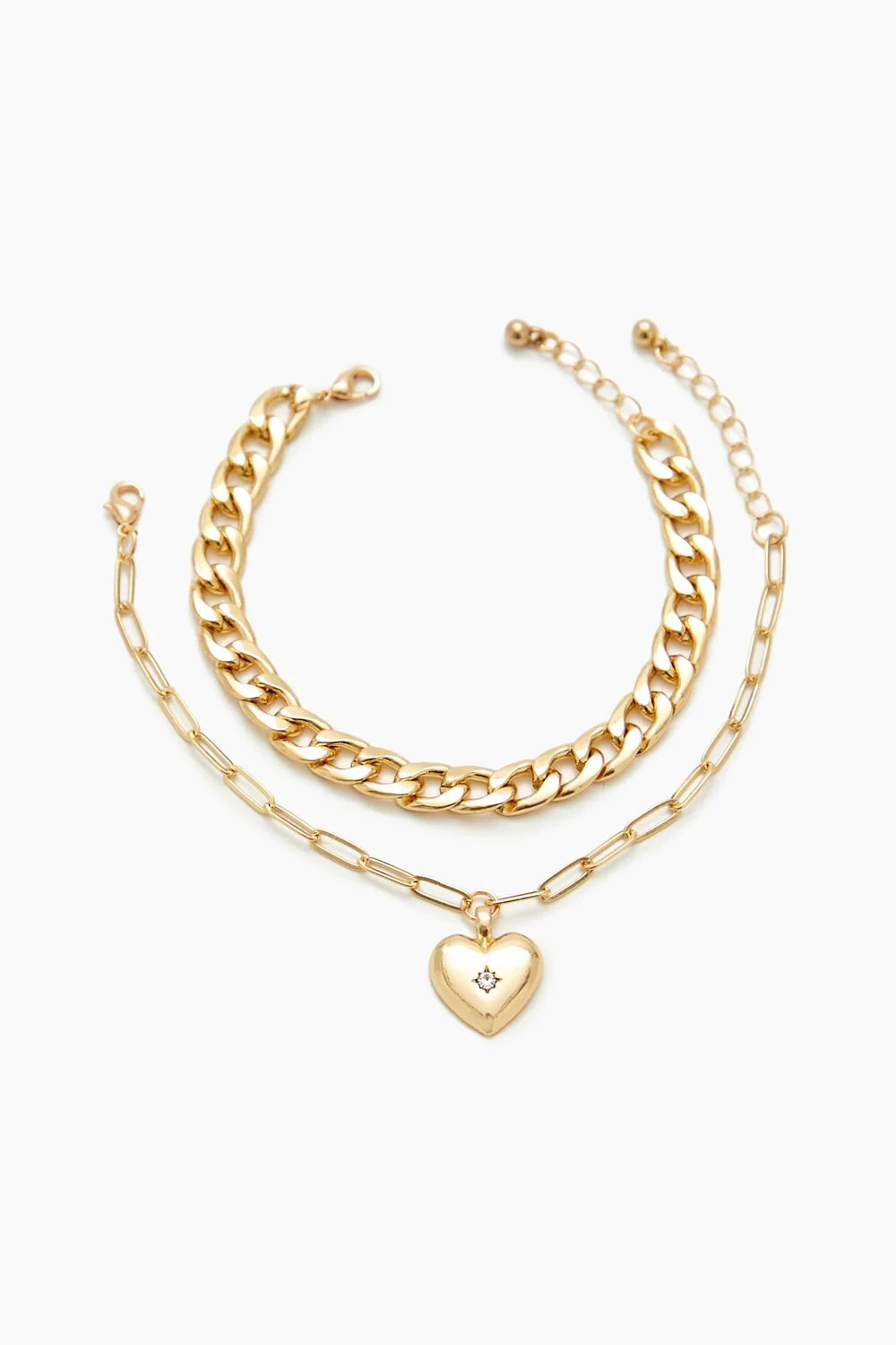 Rhinestone Heart Bracelet Set - Image 2
