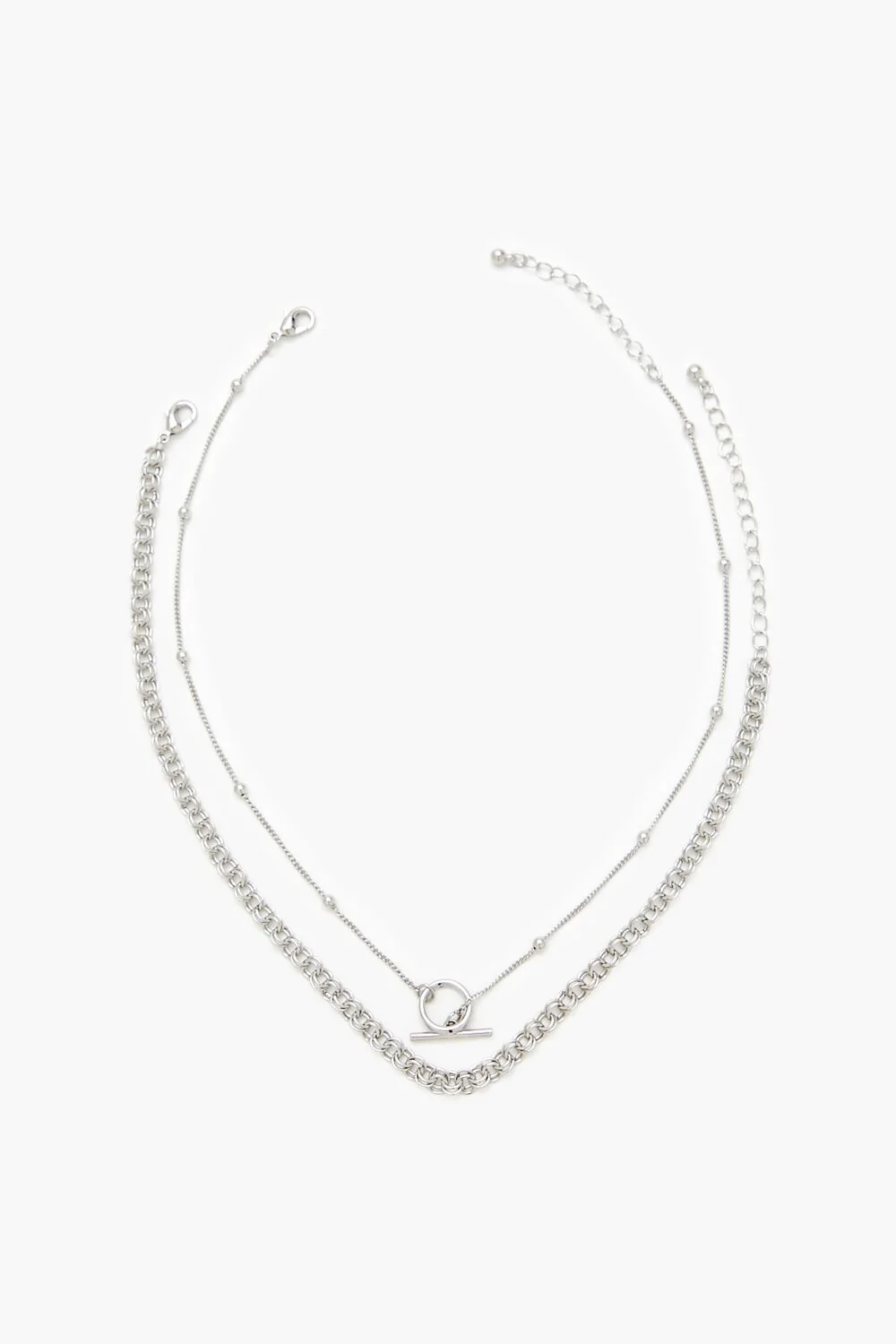 Curb & Ball Chain Necklace Set - Image 2