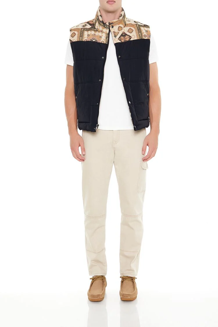 Paisley Colorblock Zip-Up Vest - Image 2