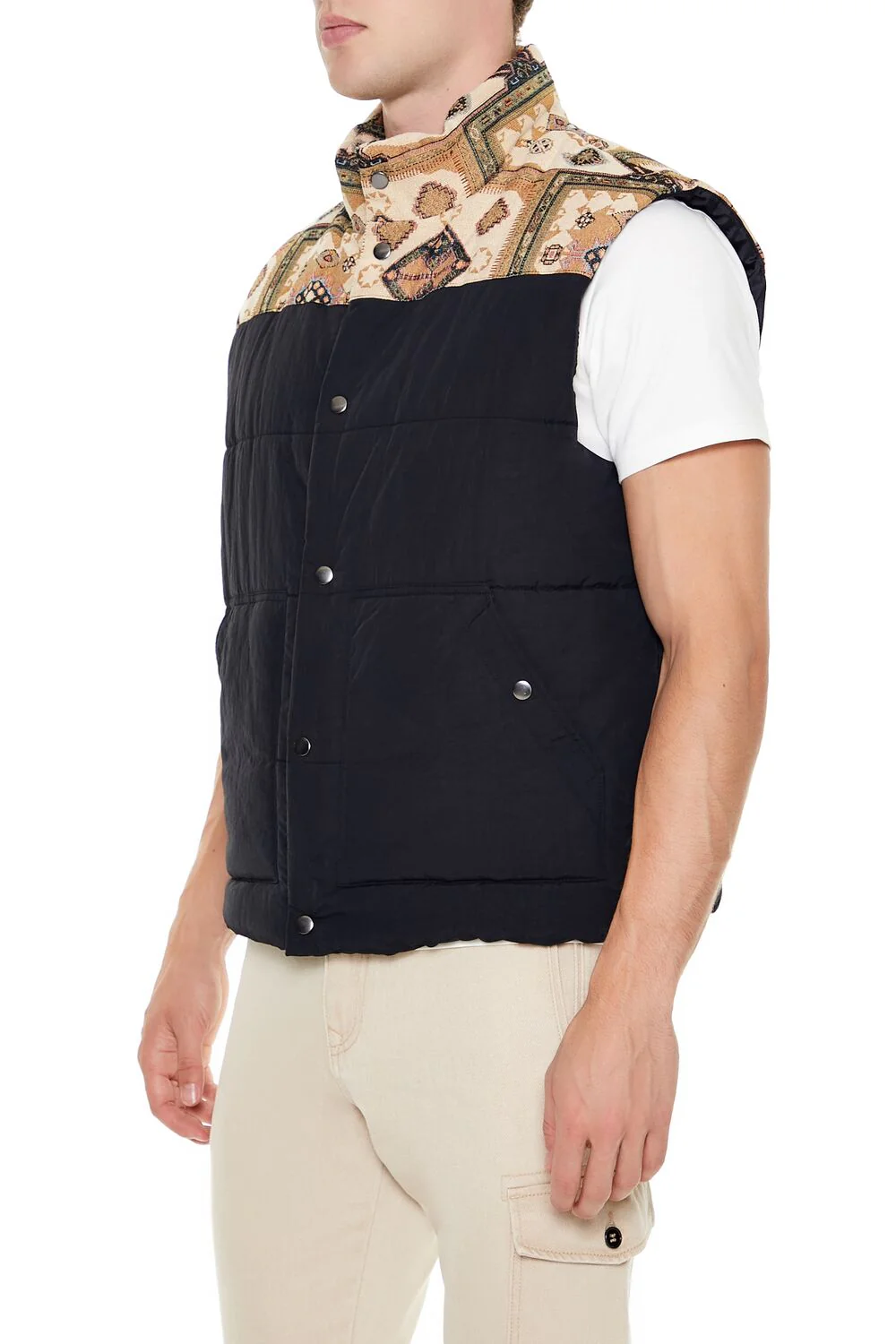 Paisley Colorblock Zip-Up Vest - Image 3