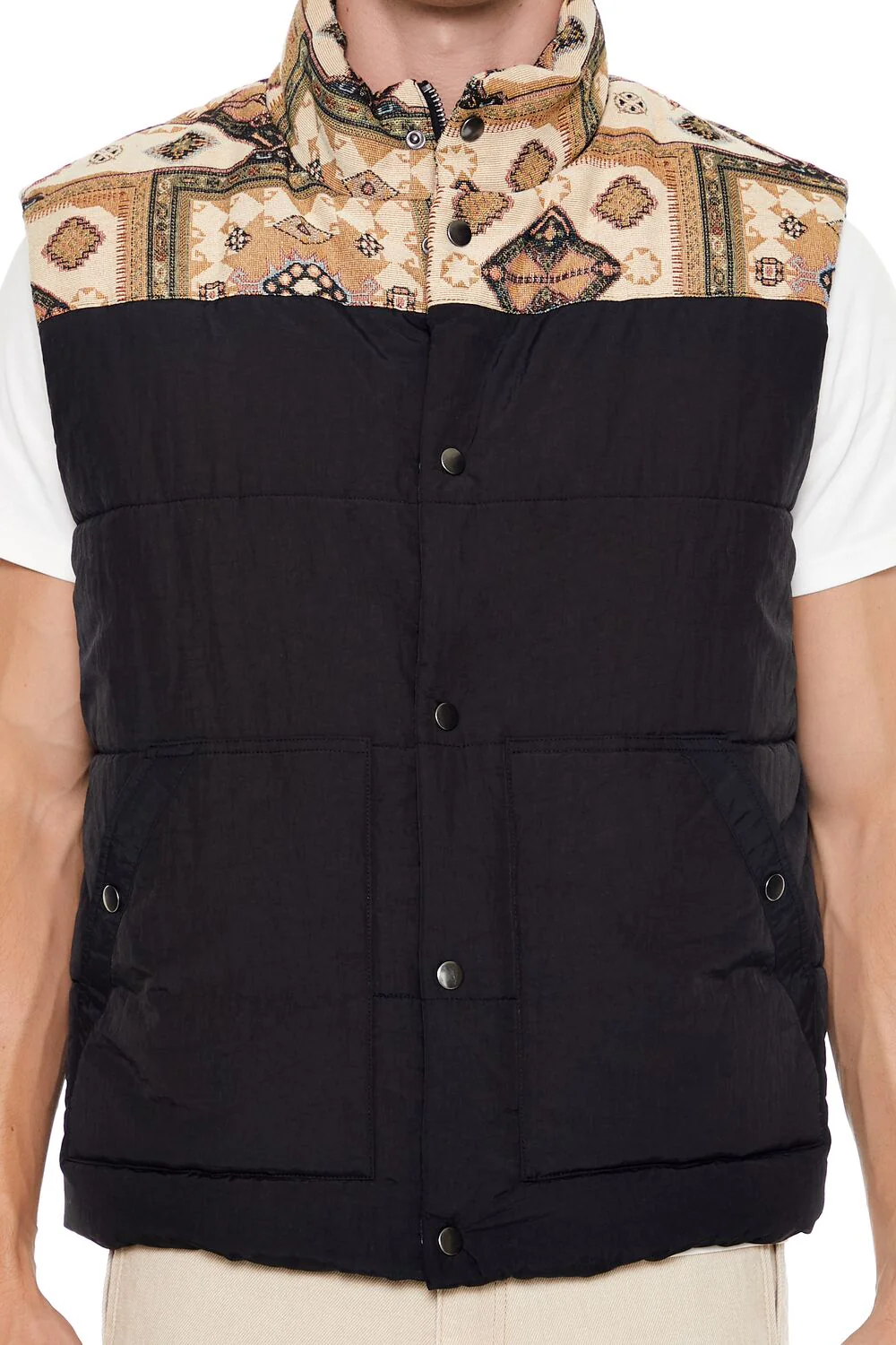 Paisley Colorblock Zip-Up Vest - Image 5