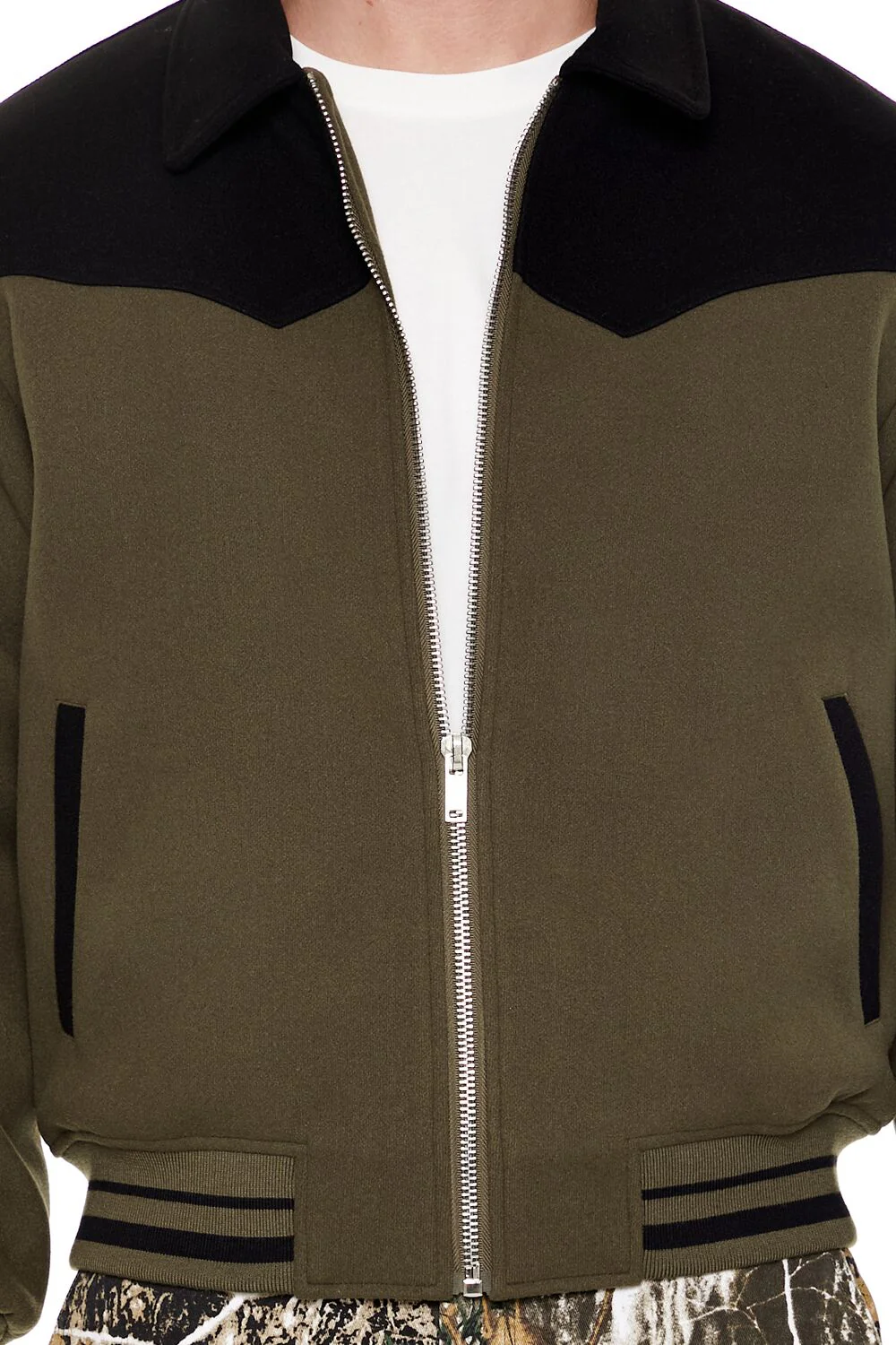 Colorblock Zip-Up Bomber Jacket - Image 5