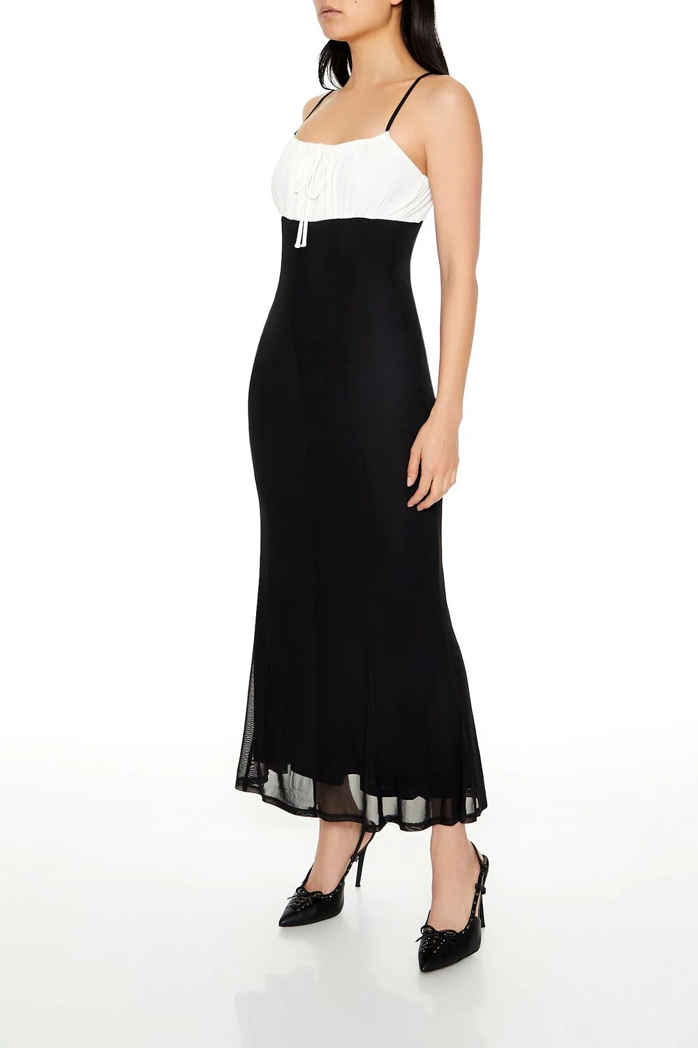 Colorblock Bow Cami Maxi Dress - Image 3