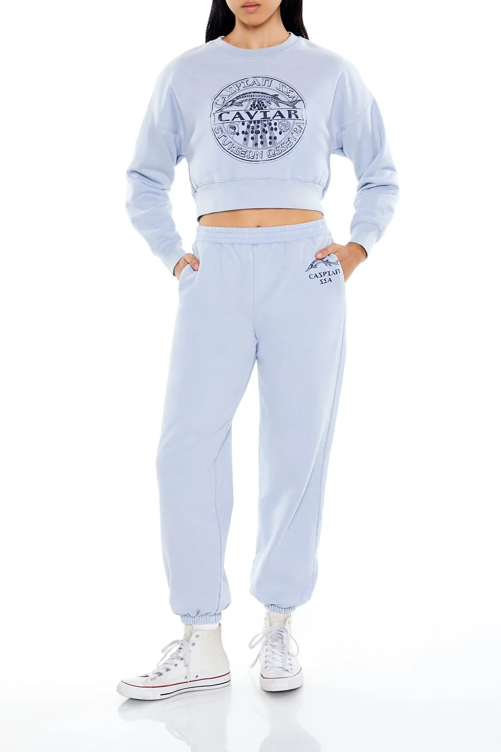 Caviar Graphic Cropped Pullover - Image 2