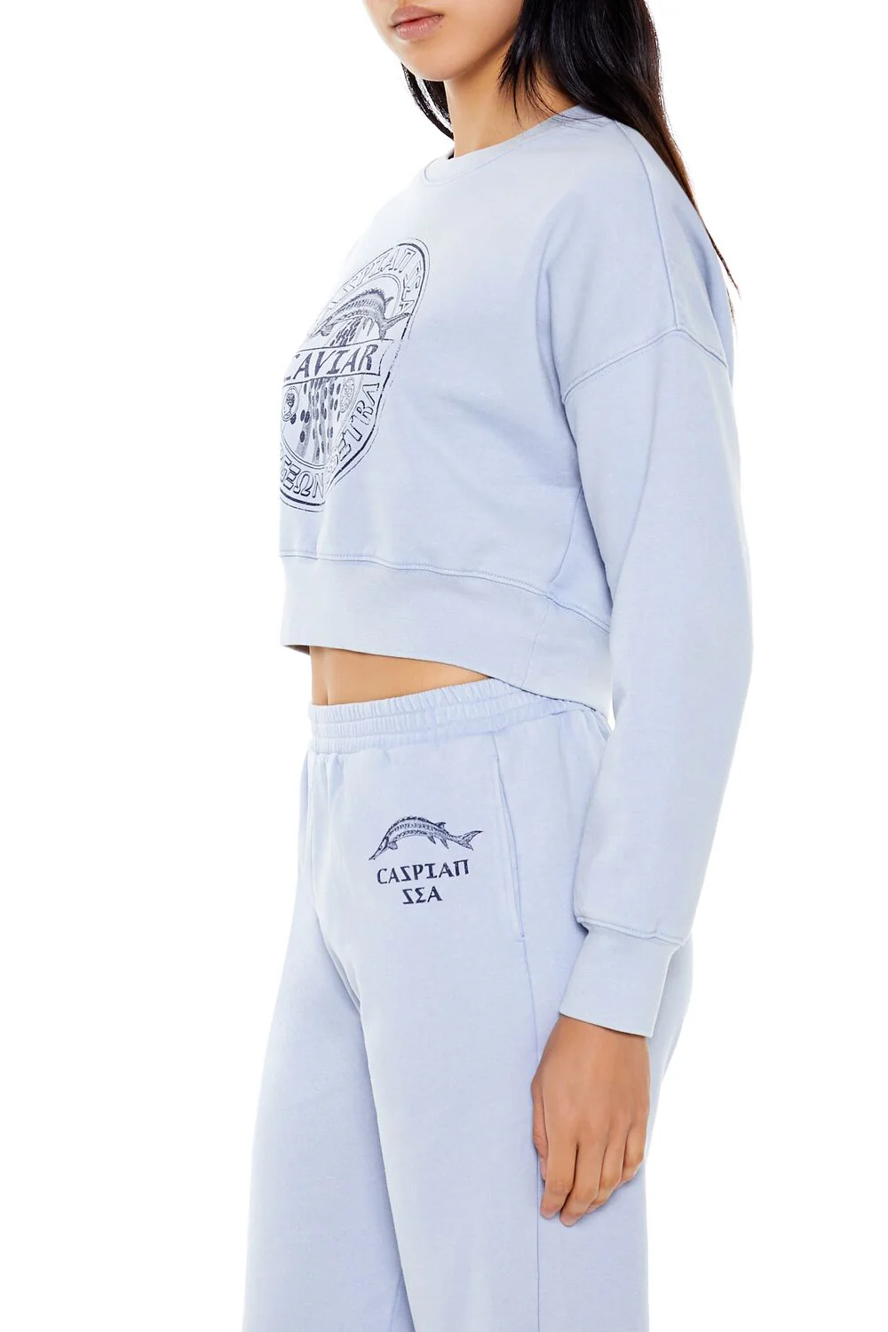 Caviar Graphic Cropped Pullover - Image 4