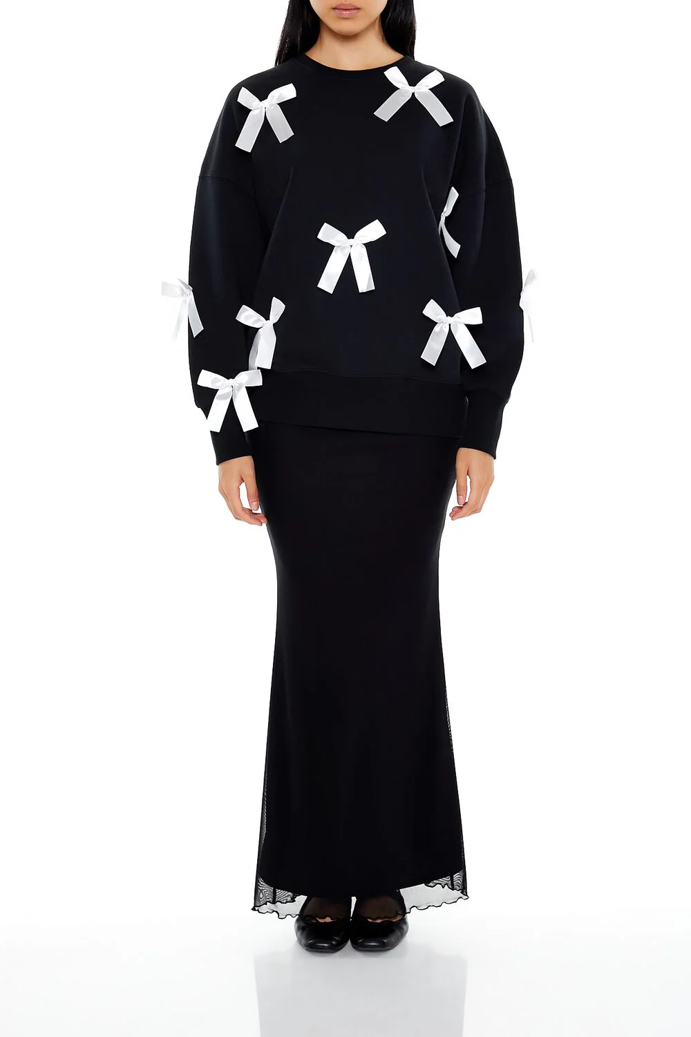 Fleece Bow Crew Pullover - Image 2