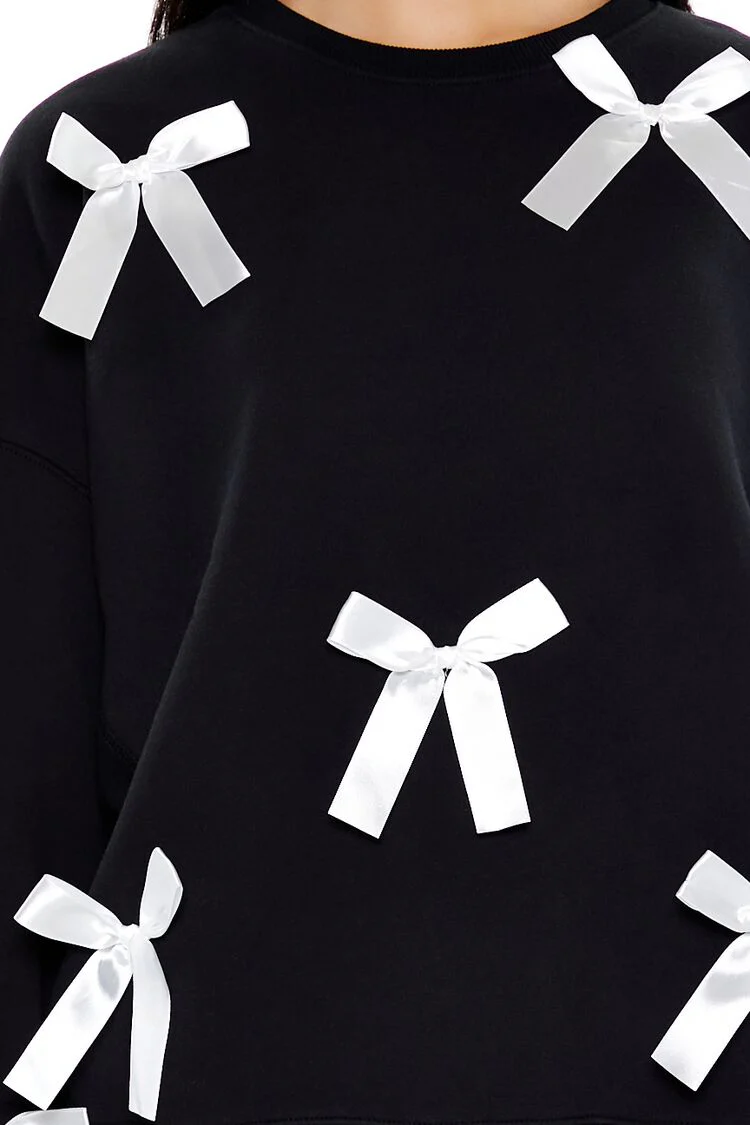 Fleece Bow Crew Pullover - Image 3