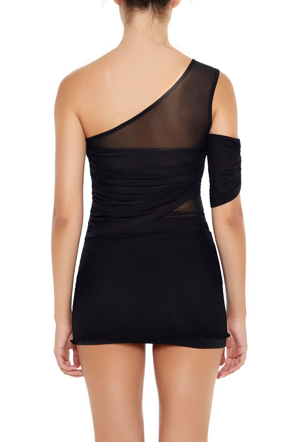 Mesh One-Shoulder Crop Top - Image 5