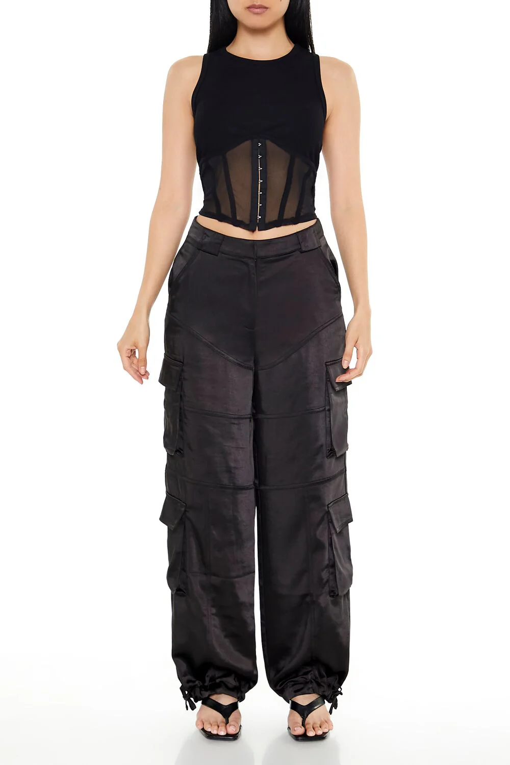 Corset Racerback Tank Top - Image 2