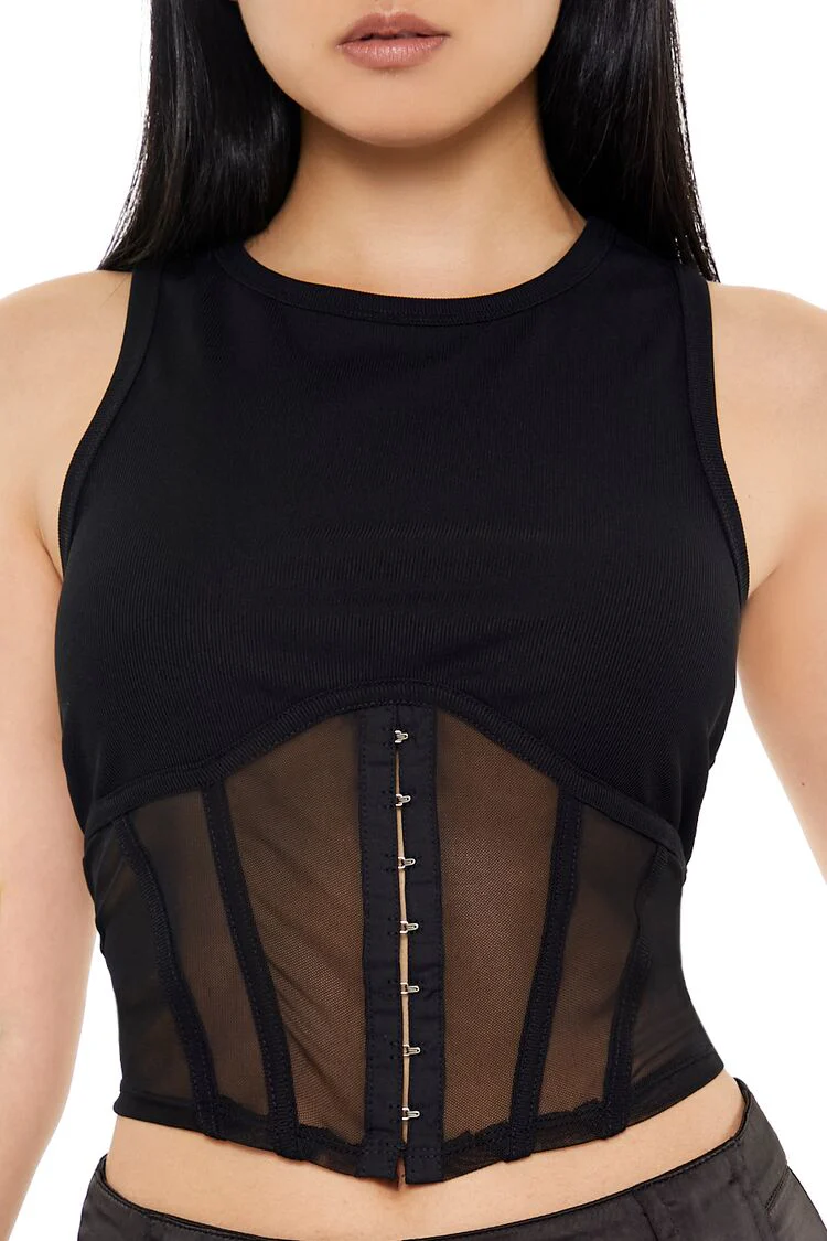 Corset Racerback Tank Top - Image 3