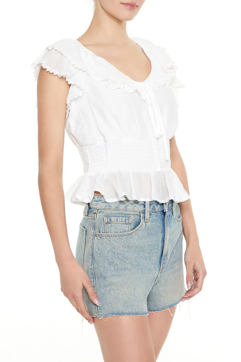 Smocked Ruffle-Trim Top - Image 4