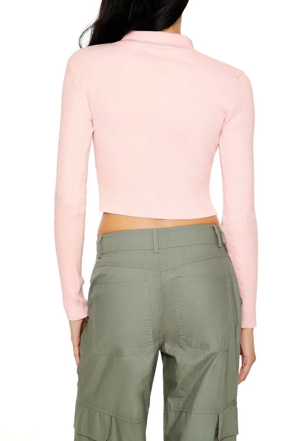 Ribbed Knit Cropped Sweater - Image 10