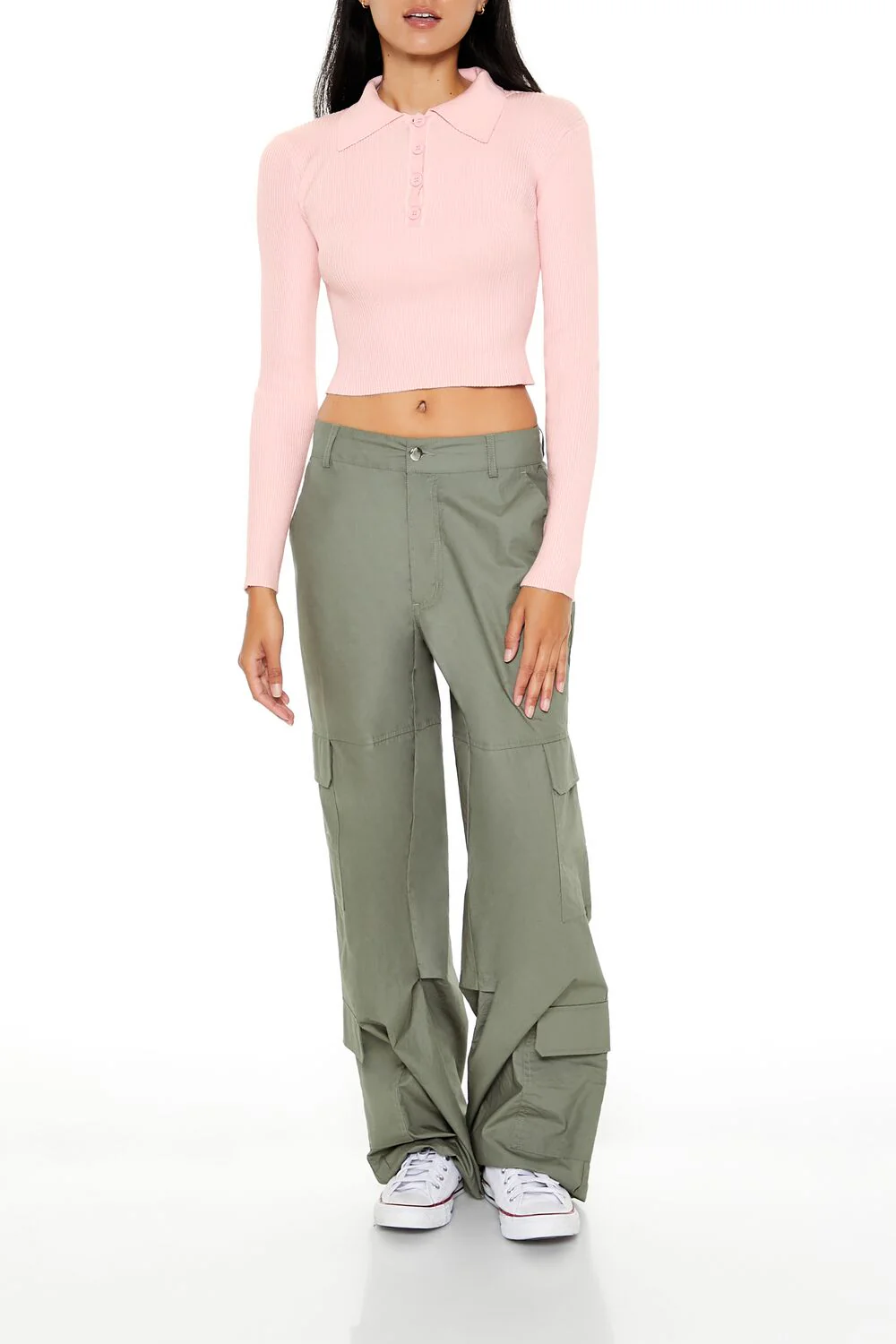 Ribbed Knit Cropped Sweater - Image 7