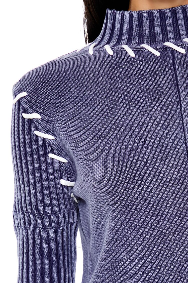 Whipstitched Cropped Sweater - Image 3