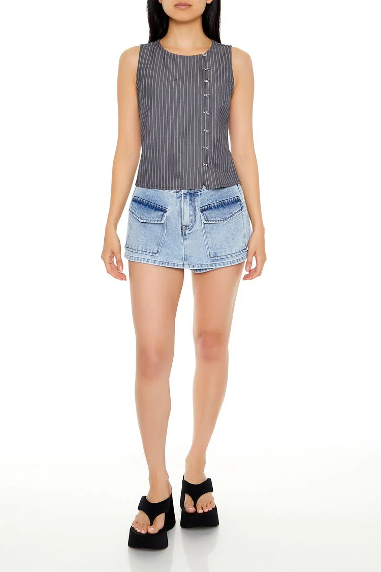 Pinstriped Sleeveless Top - Image 2