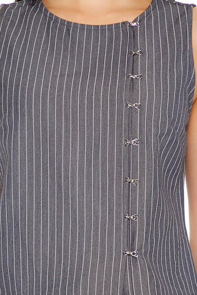 Pinstriped Sleeveless Top - Image 3