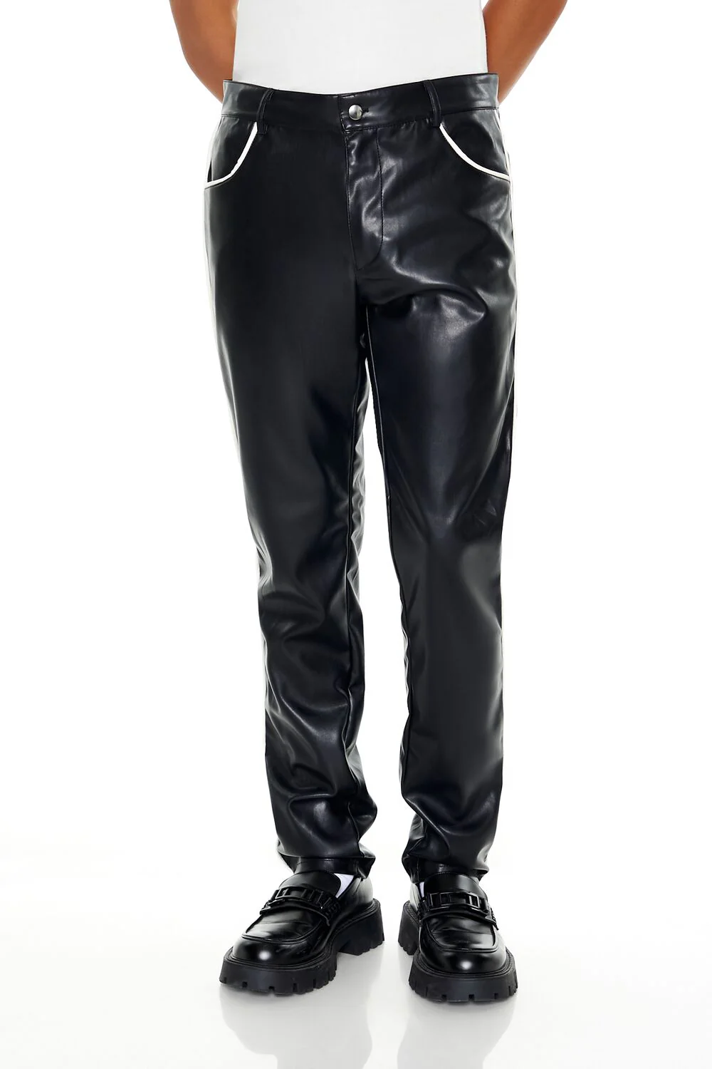 Slim-Fit Faux Leather Pants - Image 2