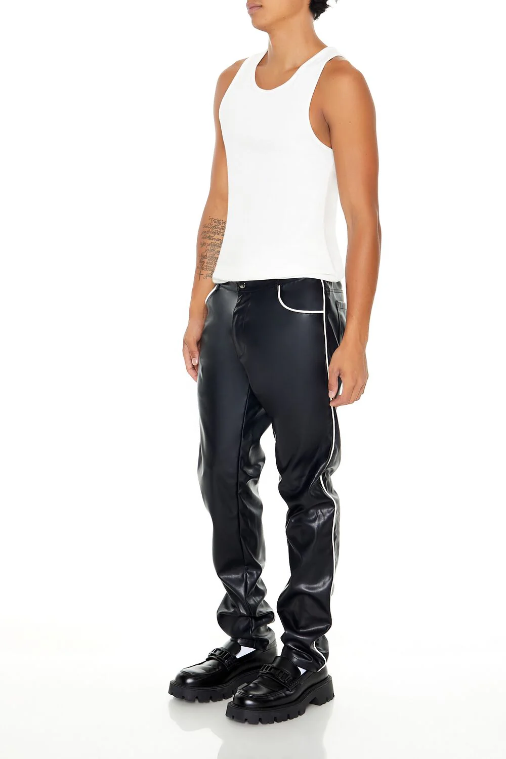 Slim-Fit Faux Leather Pants - Image 3