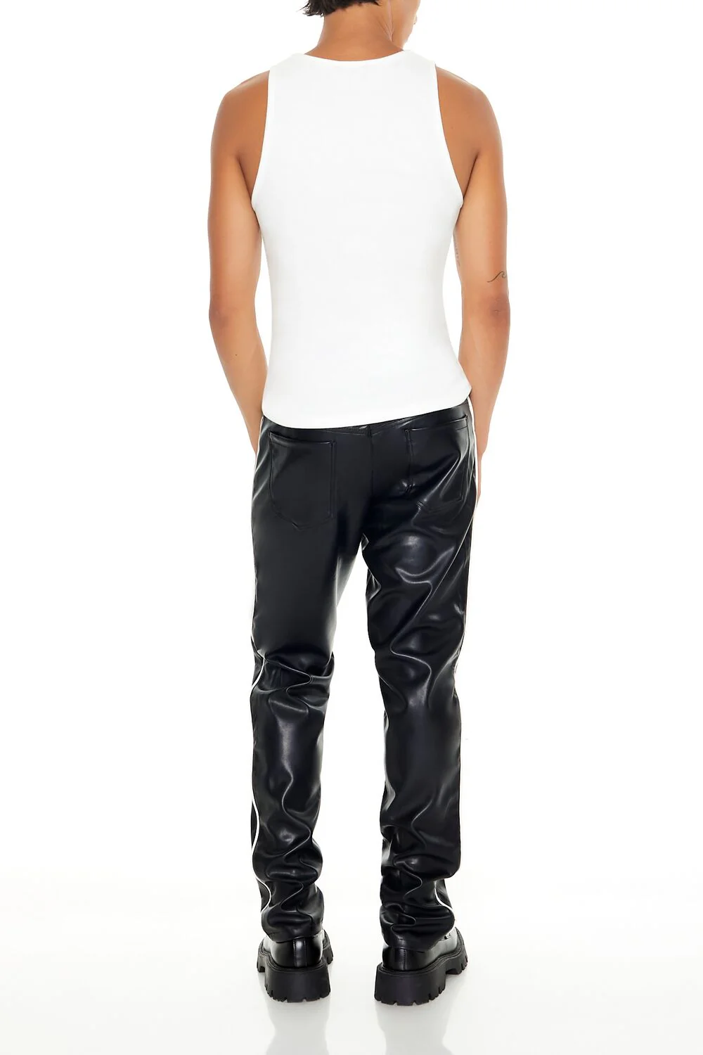 Slim-Fit Faux Leather Pants - Image 4