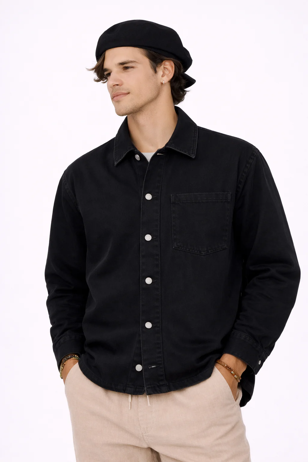 Cotton Curved-Hem Shirt - Image 12