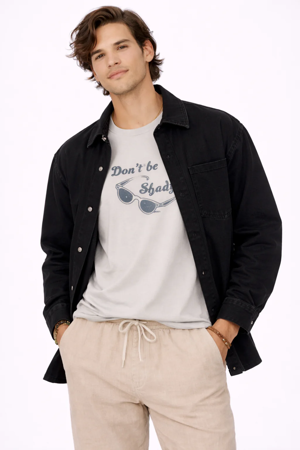 Cotton Curved-Hem Shirt - Image 13