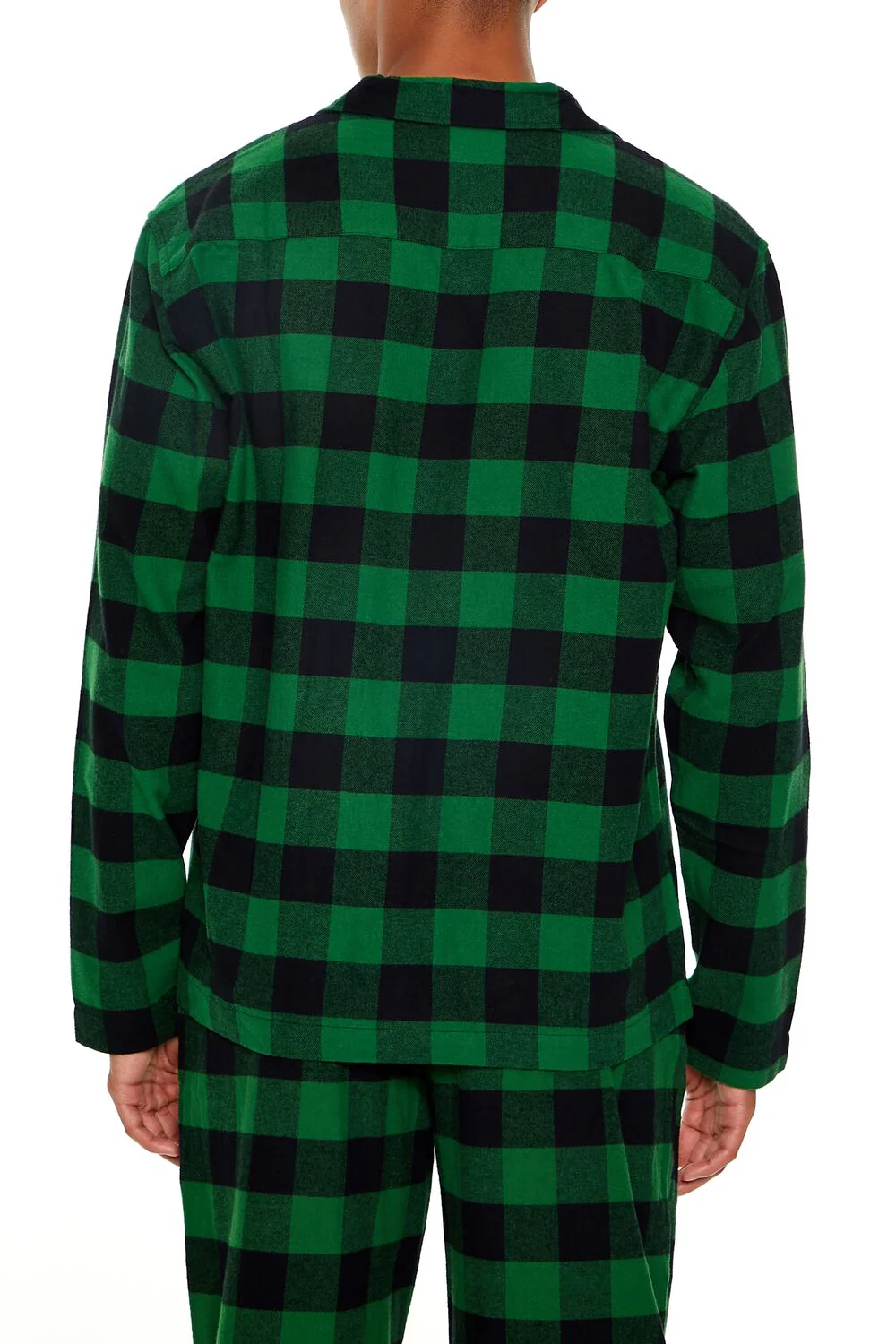 Plaid Flannel Pajama Shirt - Image 5