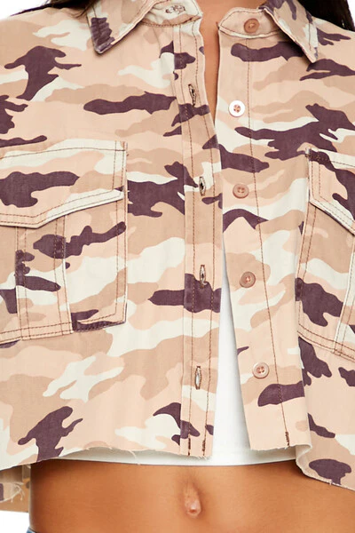 Camo Print Twill Shirt - Image 3
