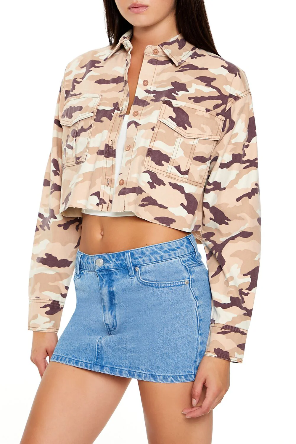Camo Print Twill Shirt - Image 4